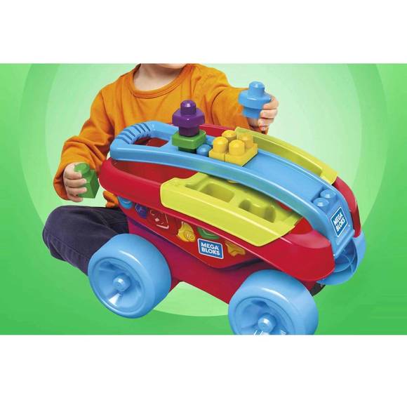 NEW FISHER-PRICE mega bloks shape sorting wagon in red - Picture 3 of 7